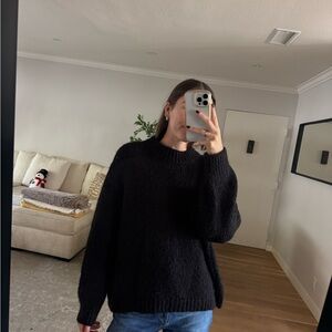 Zara Black Crew Neck Sweater